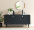 Buffet Calista - Placage Frêne Noir Pieds Métal
