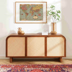 Buffet Lua - 3 Portes Placage Frêne Cannage