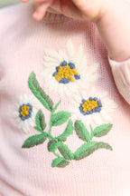 Combinaison - Mil Rose Clair Illustration Fleur