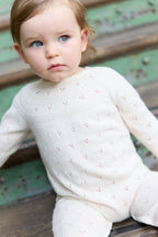 Combinaison - Bébé Détail Ajouré Laine Et Coton