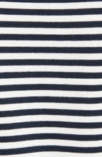 Top Button Up Ss Henley - Navy Multi