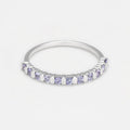 Bague "Nadia" Tzn0,48/11 - Or Blanc 375/1000