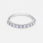 Bague "Nadia" Tzn0,48/11 - Or Blanc 375/1000