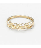 Bague "Tressée" - D0,12/8 - Or Jaune