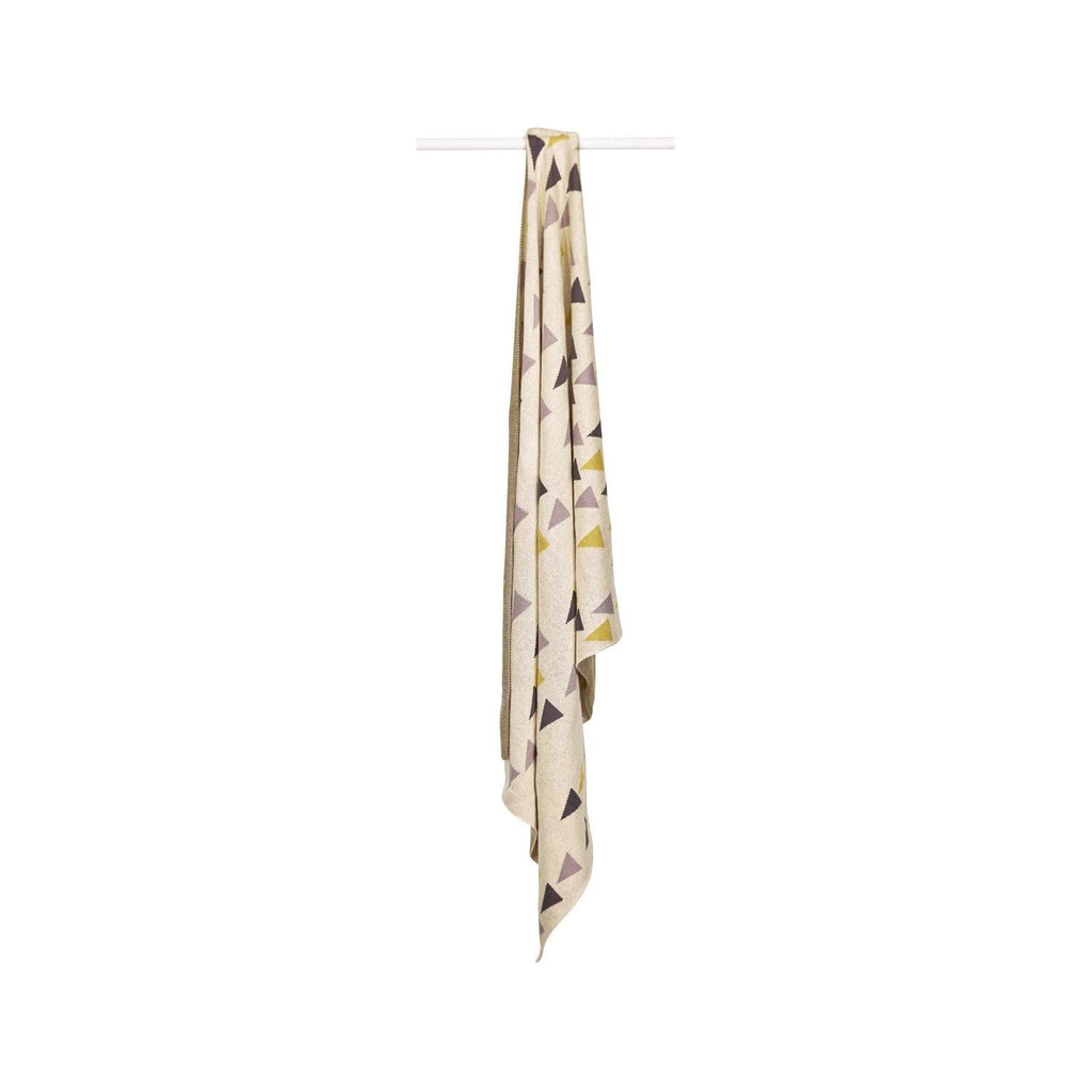 Couverture Maille En Coton Beige