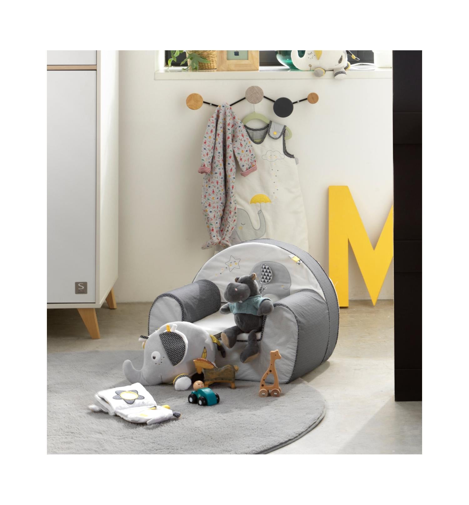 Doudou Eléphant En Velours