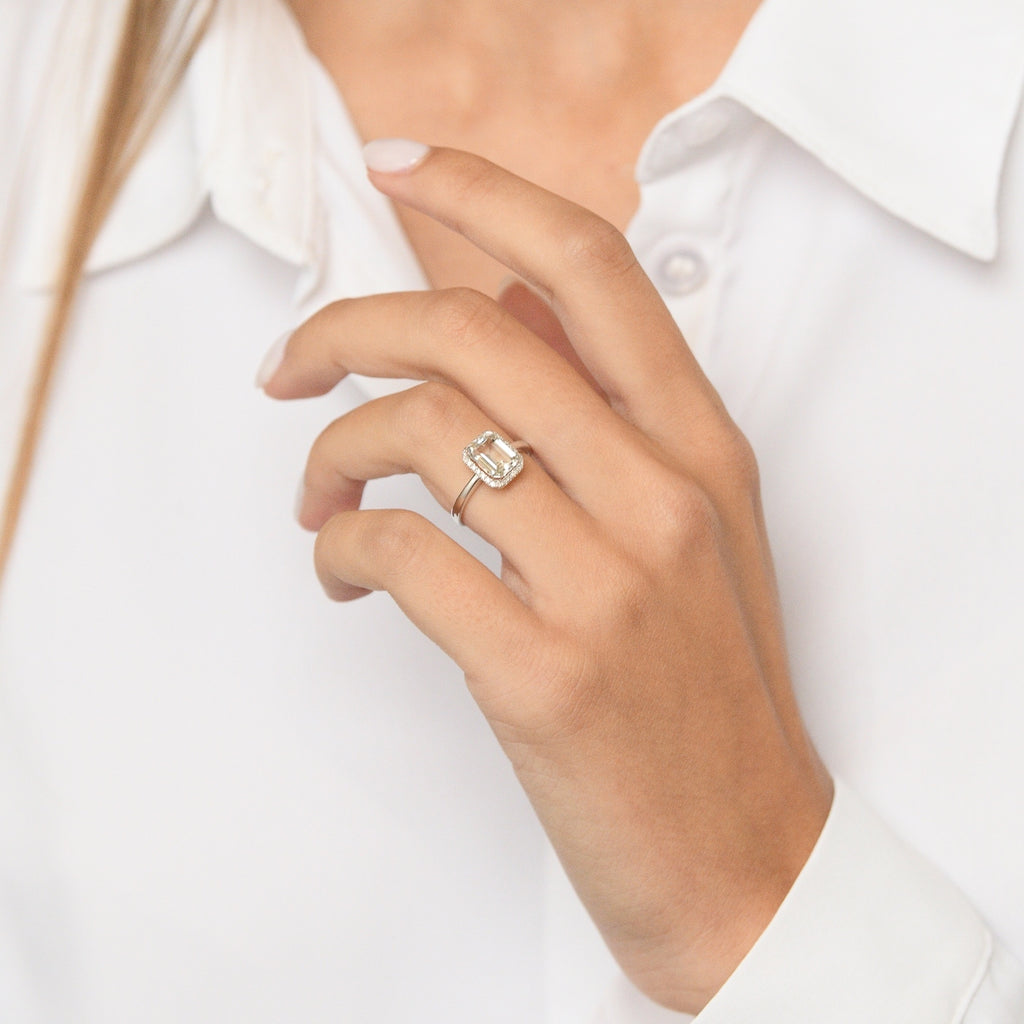 Bague "Maestromantique" D0,08/26 & Tb 2,02/1 - Or Blanc 375/1000