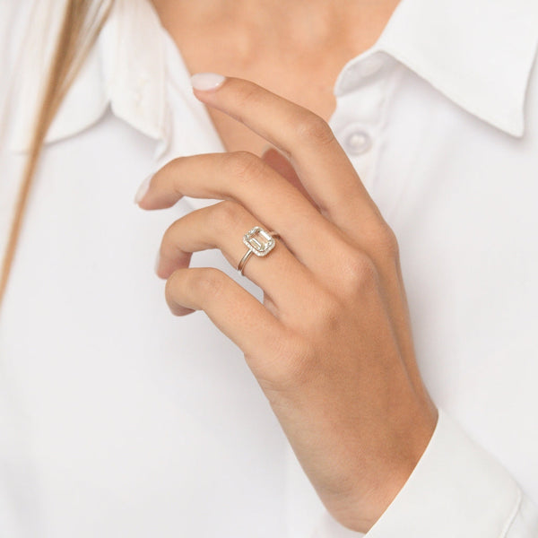 Bague "Maestromantique" D0,08/26 & Tb 2,02/1 - Or Blanc 375/1000