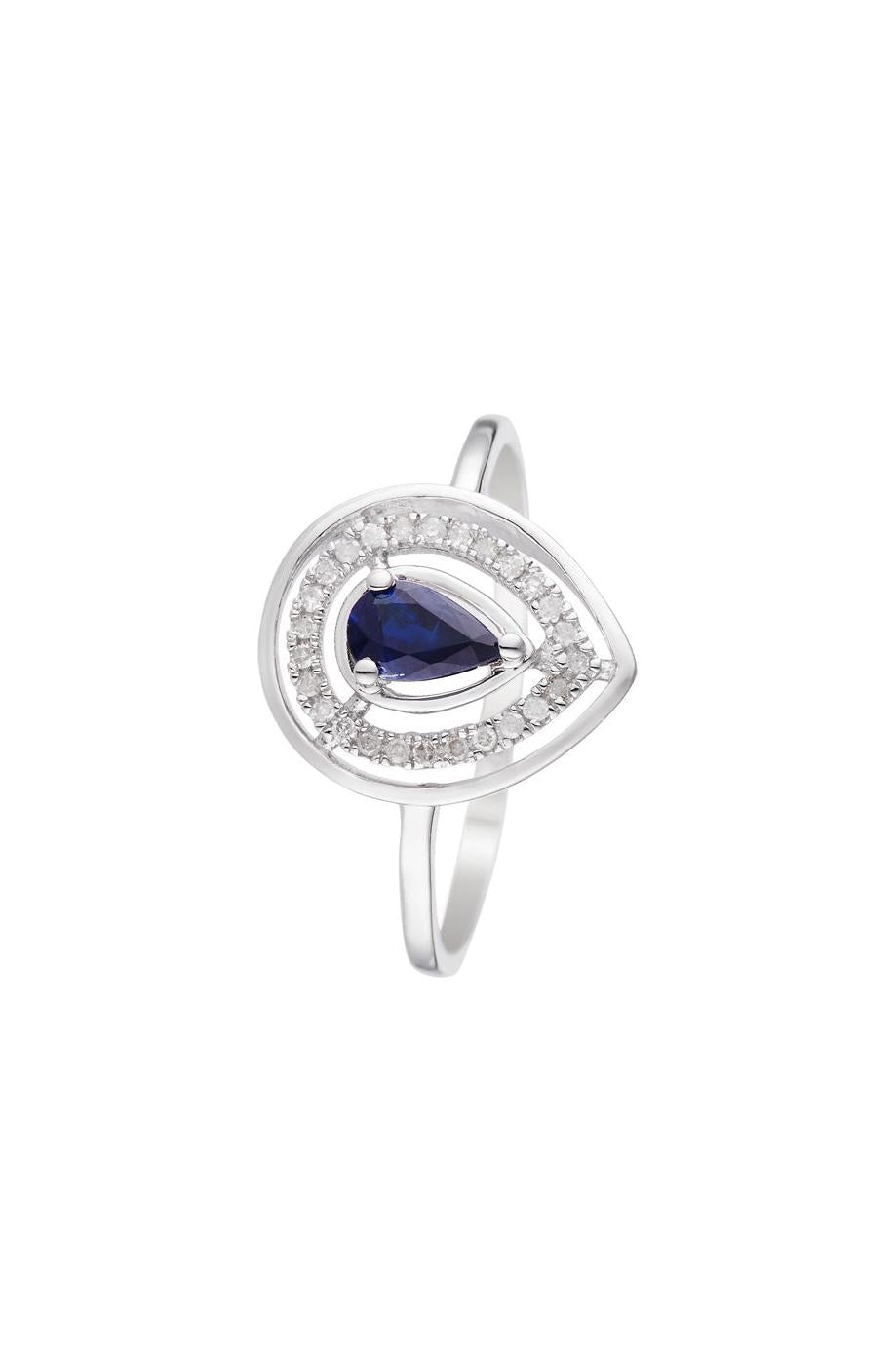 Bague "Océane" D0,09/29 & Saphir 0,30/1
