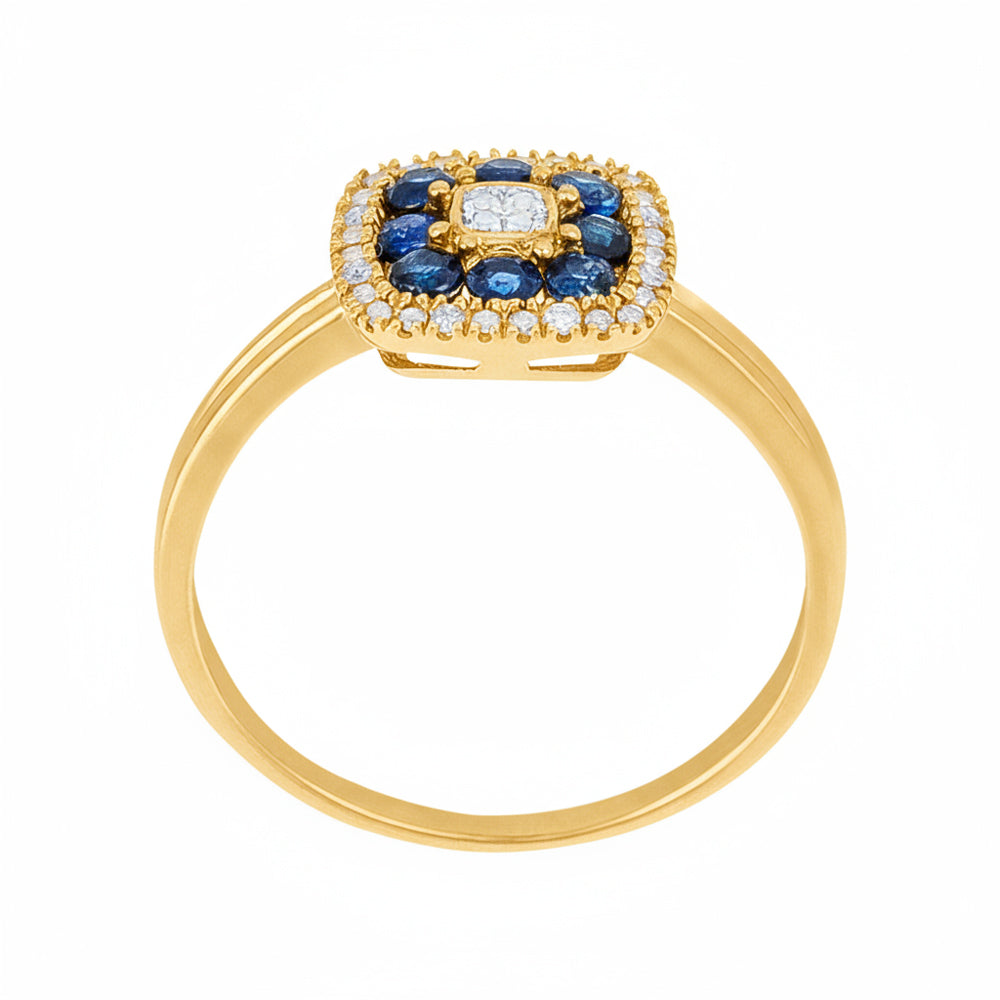 Bague "Volga" D0,03/8 & Saphir 0,58/8