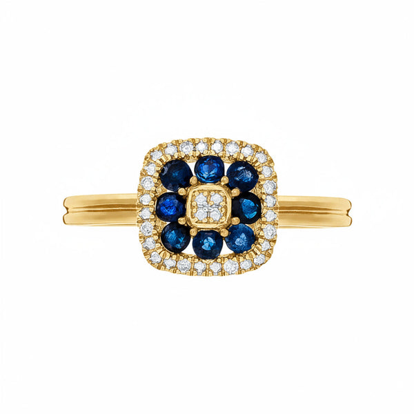 Bague "Volga" D0,03/8 & Saphir 0,58/8