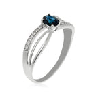 Bague "René" D0,07/14 & Saphir 0,50/1