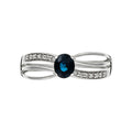 Bague "René" D0,07/14 & Saphir 0,50/1