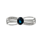 Bague "René" D0,07/14 & Saphir 0,50/1