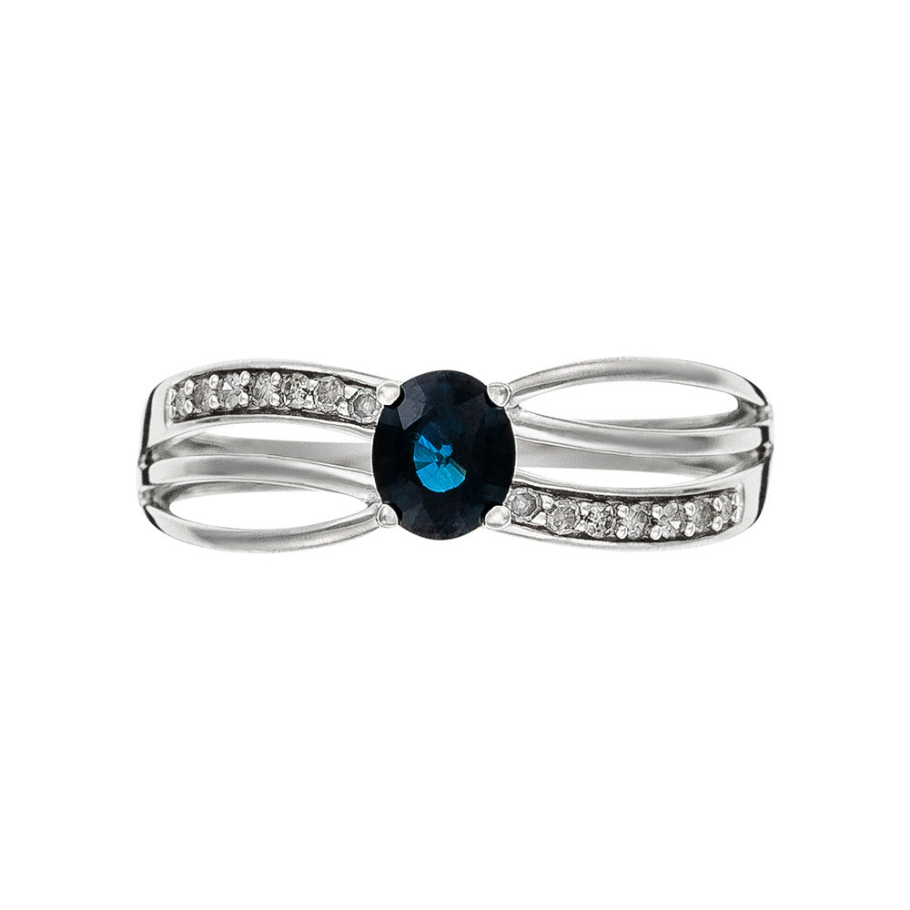 Bague "René" D0,07/14 & Saphir 0,50/1