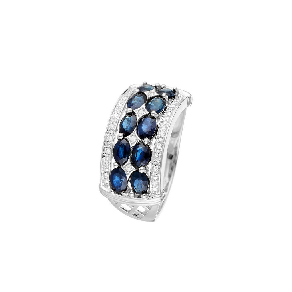 Bague "Hanoï" D0,09/24 & Spahir 2,5/10 - Or Blanc 375/1000