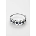 Bague "Pianosa" Saphir 0,378/6 - Or Blanc 375/1000