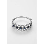 Bague "Pianosa" Saphir 0,378/6 - Or Blanc 375/1000