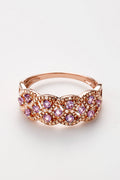 Bague "Astéria" D0,051/16, Rose Amethyste 0,429/13 - Or Rose 375/1000