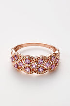 Bague "Astéria" D0,051/16, Rose Amethyste 0,429/13 - Or Rose 375/1000