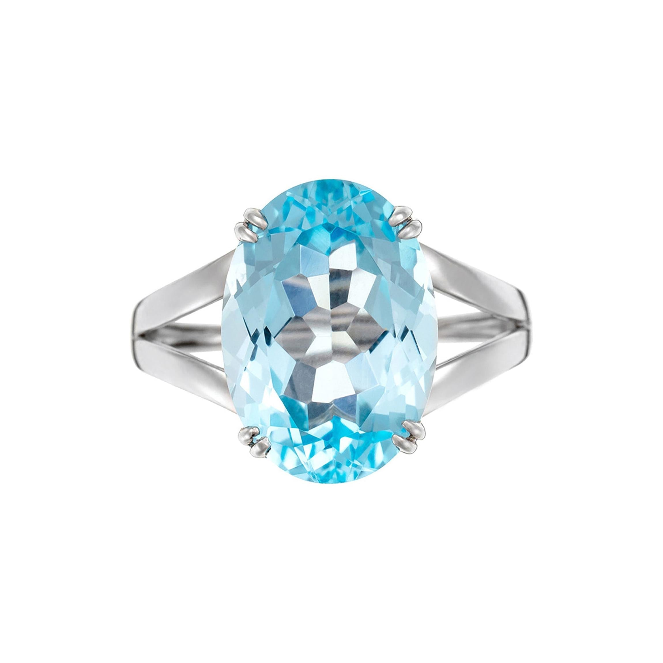 Bague "Pattaya" D0,05/2 & Topaze Bleue 6,4/1