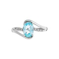 Bague "Auckland" Diamants 0,03/6 & Topaze 1,7/1
