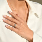 Bague "Bouquet" D0,11/17 - Or Blanc 375/1000