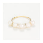 Bague Perle "Crown" 4Mm*5 Et Diamant 0,040