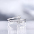 Bague "Nous Trois" D0,03/3 - Or Blanc 375/1000