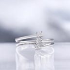 Bague "Nous Trois" D0,03/3 - Or Blanc 375/1000