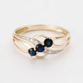 Bague "Lumière Céleste" D0,031/6; Sa0,51/3 - Or Jaune 375/1000