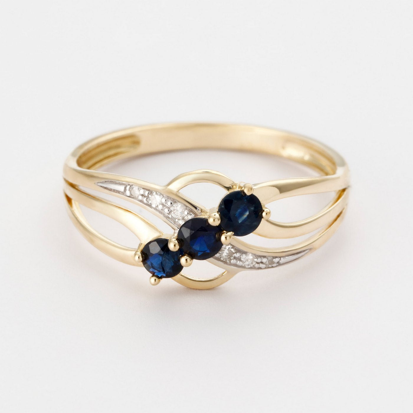 Bague "Lumière Céleste" D0,031/6; Sa0,51/3 - Or Jaune 375/1000