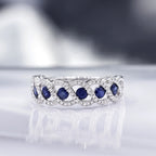 Bague "Tarlac" D 0,056/16 Sa 0,72/6 - Or Blanc 375/1000