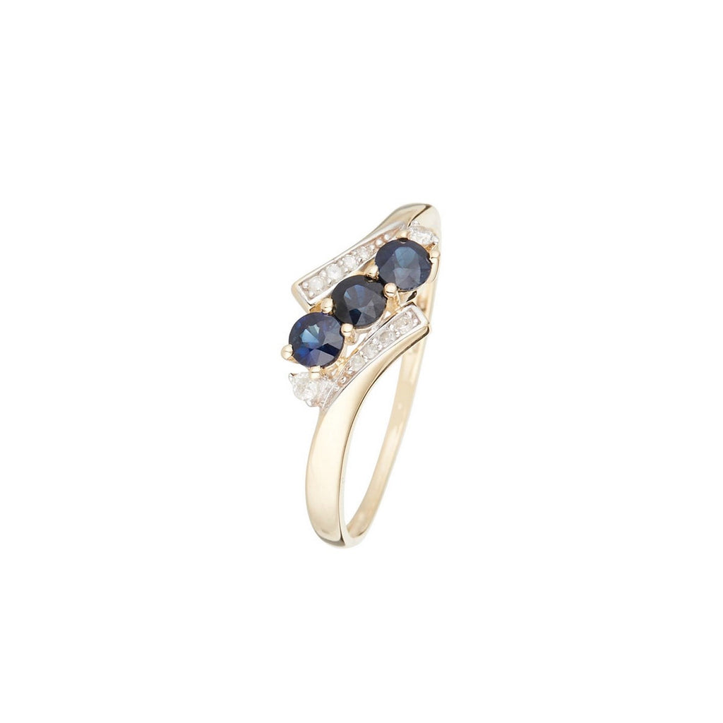 Bague "Melbourne" D 0,07/10 Sa 0,54/3 - Or Jaune 375/1000