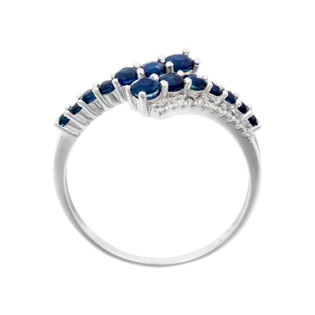 Bague "Surat" D 0,11/20 Sa 0,90/14 - Or Blanc 375/1000