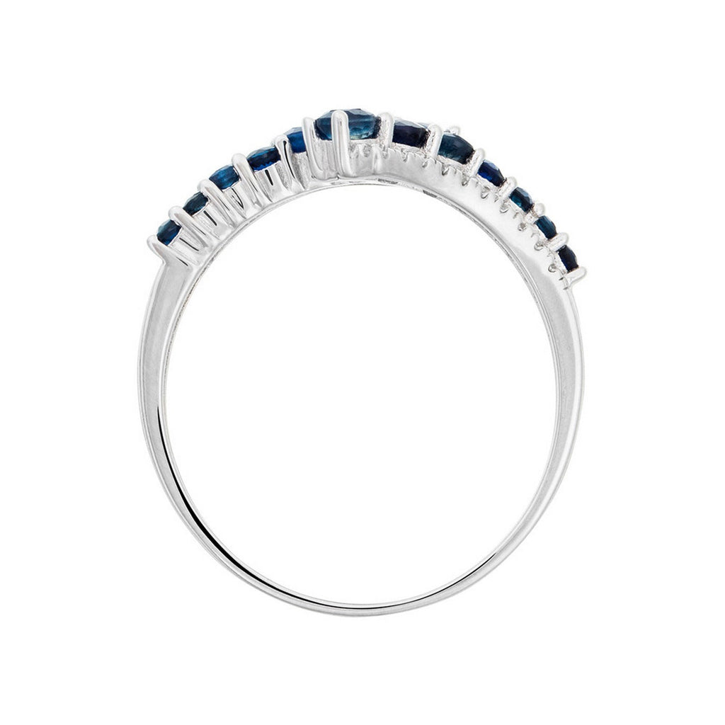 Bague "Surat" D 0,11/20 Sa 0,90/14 - Or Blanc 375/1000