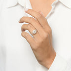 Bague "Darwin" D 0,33/94 Wt 0,25/1 - Or Blanc 375/1000