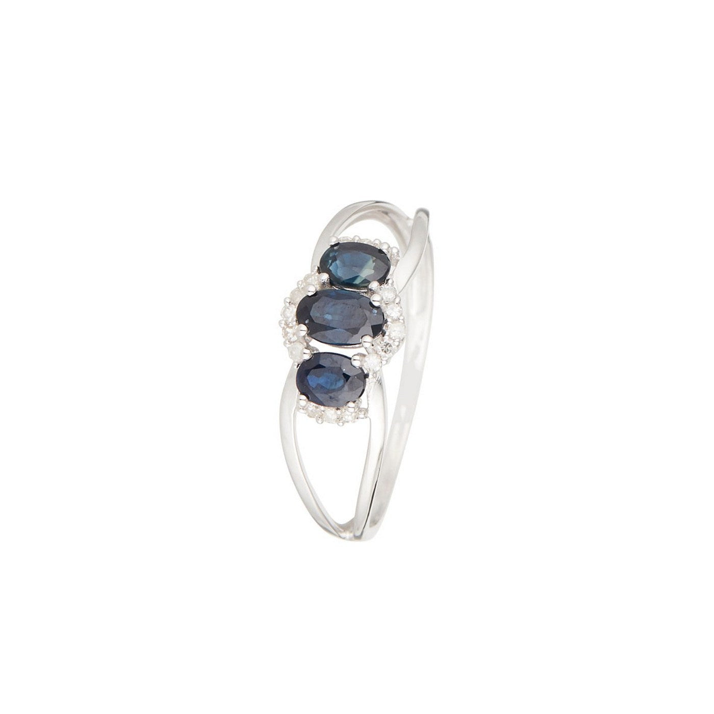 Bague "Rizal" D 0,09/16 Sa 0,85/3 - Or Blanc 375/1000
