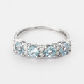 Bague "Orchidée" D0,242/10; Bt1,68/4 - Or Blanc 375/1000