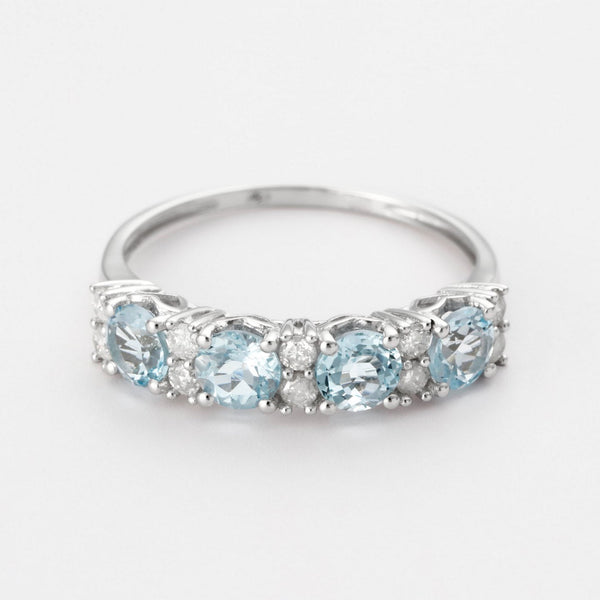 Bague "Orchidée" D0,242/10; Bt1,68/4 - Or Blanc 375/1000