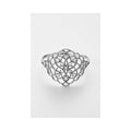 Bague "Dentelle" D0,061/11 - Or Blanc 375/1000