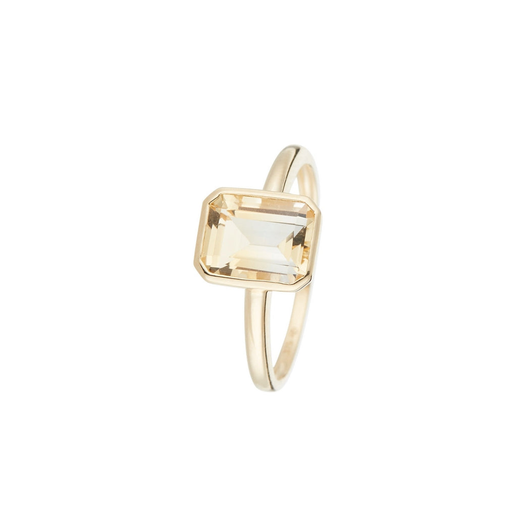 Bague "Classy" Citrine 1,86/1 - Or Jaune 375/1000