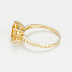 Bague "Clou" Citrine 2,3/1 - Or Jaune 375/1000