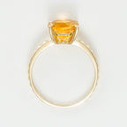 Bague "Clou" Citrine 2,3/1 - Or Jaune 375/1000