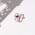 Bague "Eugenie" Dia 0,2/37 Ru 0,6/1 - Or Blanc 375/1000