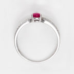 Bague "Eugenie" Dia 0,2/37 Ru 0,6/1 - Or Blanc 375/1000