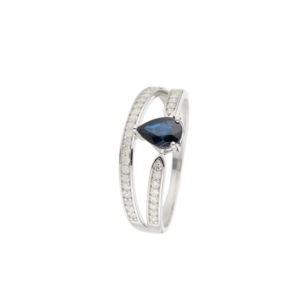 Bague "Eugénie" Dia 0,2/37 Sa 0,63/1 - Or Blanc 375/1000
