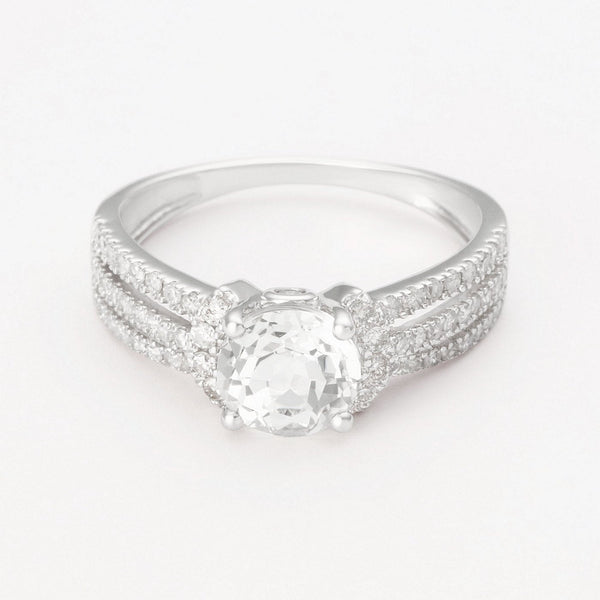 Bague "Étincelante" D0,383/60; Wt1,573/1 - Or Blanc 375/1000