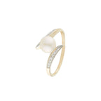Bague "Fenoa" D 0,054/12 Perle 1 - Or Jaune 375/1000