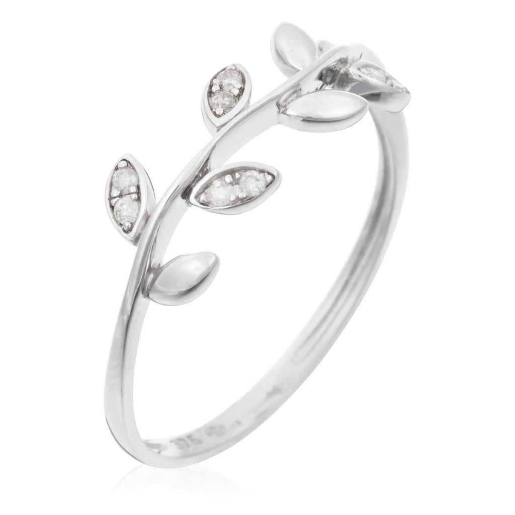 Bague "Yilana" D 0,063/10 - Or Blanc 375/1000